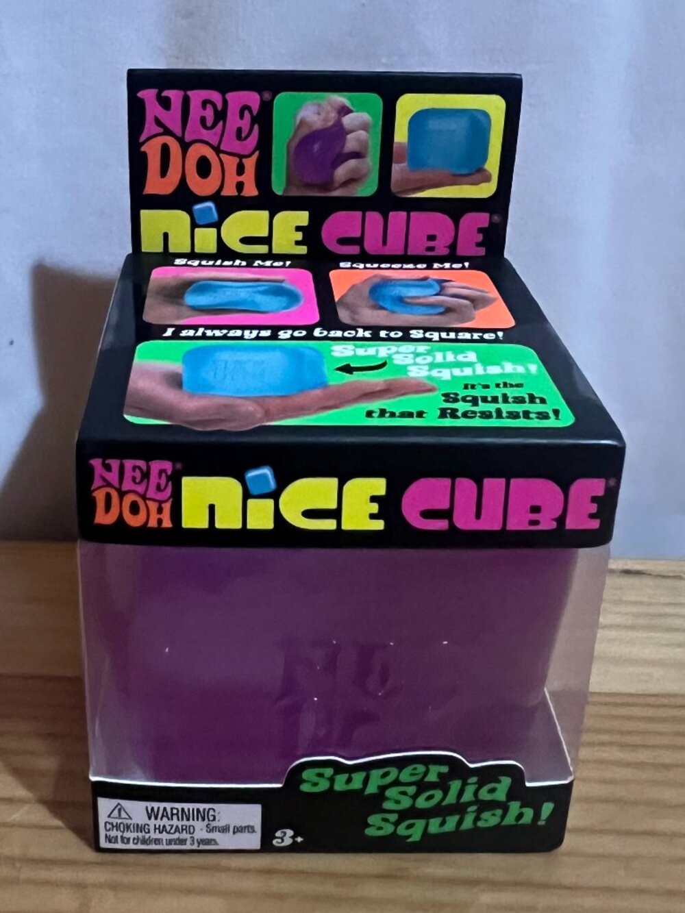 NeeDoh Nice Cube, Satisfying Square Shaped Sensory Toy Purple Brand New $30
